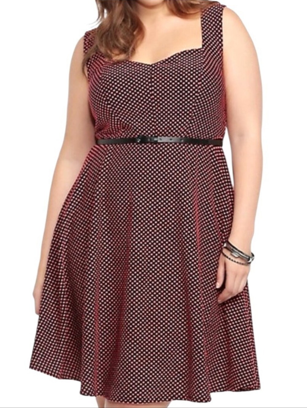 Torrid Polkadot Sweater Dress w/ Belt